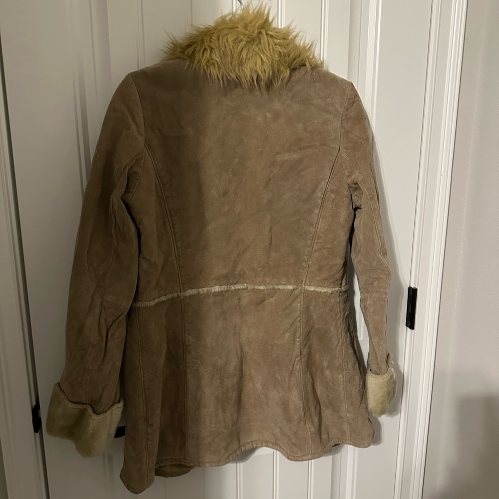Faux suede and fur mid length coat - Picture 2 of 6